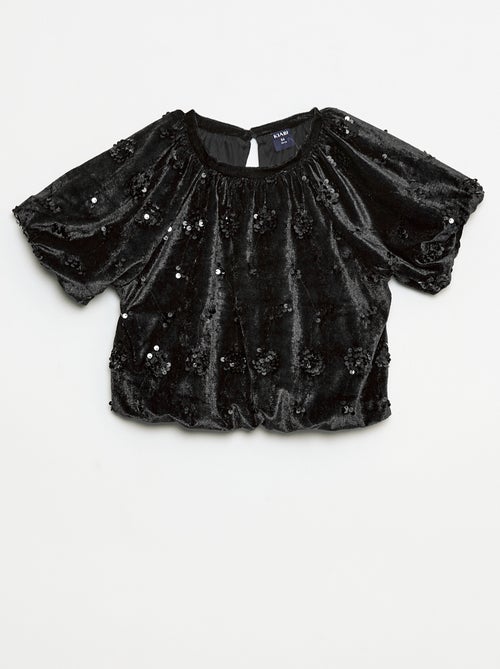 Ensemble blouse + pantalon flare fit en velours - Kiabi