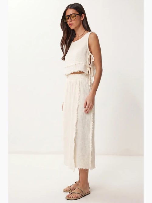 Ensemble blouse sans manches et jupe midi en coton istanbul - Kiabi