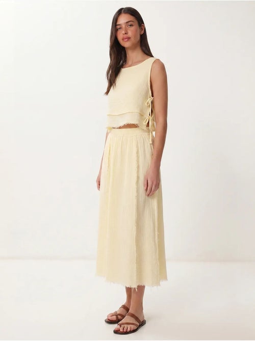 Ensemble blouse sans manches et jupe midi en coton istanbul - Kiabi