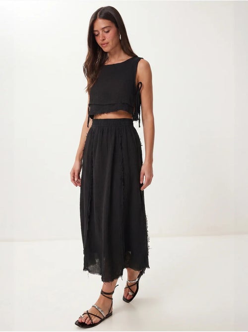 Ensemble blouse sans manches et jupe midi en coton istanbul - Kiabi