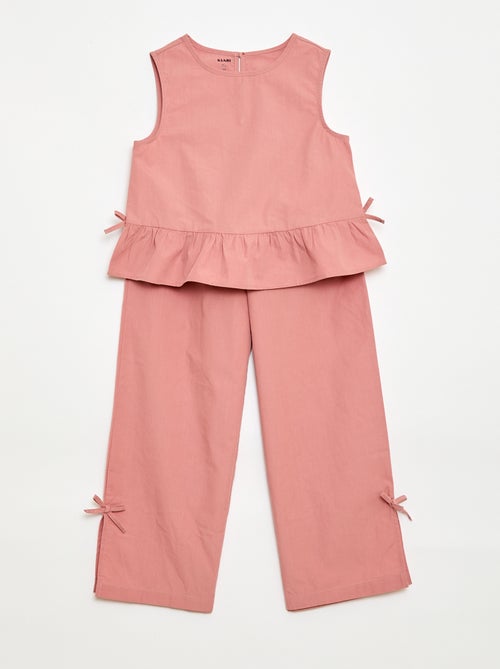 Ensemble blouse sans manches + pantalon - 2 pièces - Kiabi