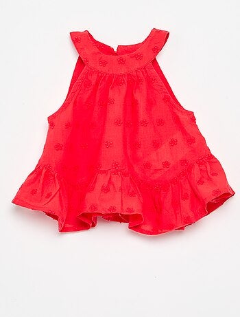 Ensemble blouse sans manches + short