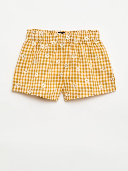 Ensemble blouse + short à motif vichy -  2 pièces - Kiabi
