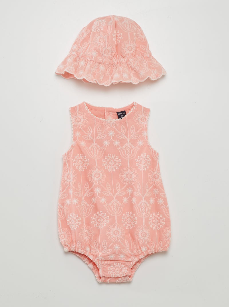 Combinaison Barboteuse PrettyLittleThing Taille 12 - Motif Palmier Tropical Rose - Manches Cloche