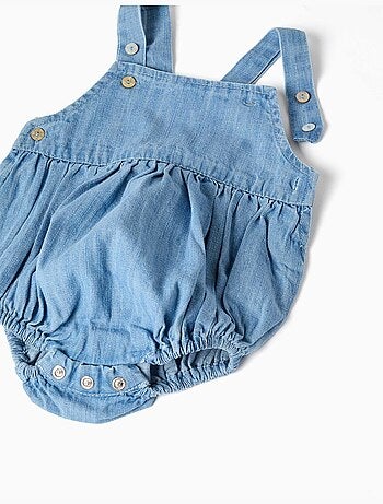 Ensemble body à rayures et barboteuse en jean