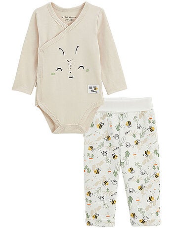 Ensemble body bébé et pantalon en molleton eden