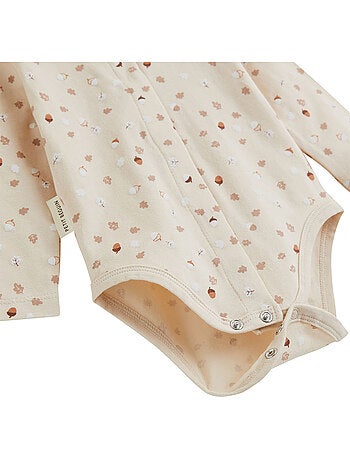 Ensemble body bébé et pantalon matelassé caramel