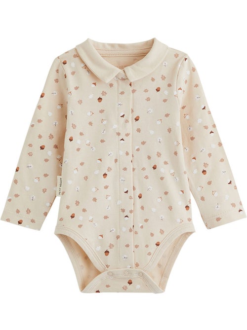 Ensemble body bébé et pantalon matelassé caramel - Kiabi