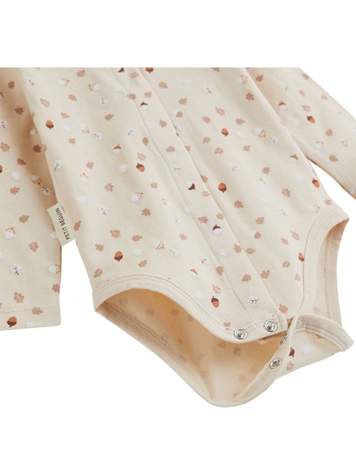 Ensemble body bébé et pantalon matelassé caramel - Kiabi