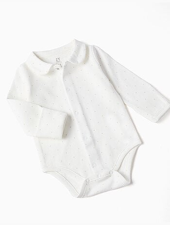 Ensemble body en coton + salopette en velours