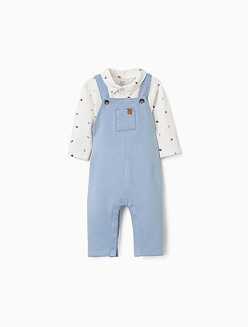 Ensemble body et salopette en coton