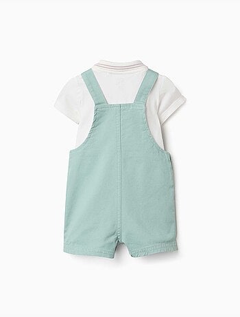 Ensemble body et salopette en coton