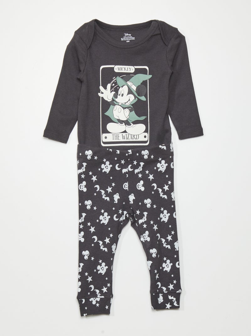 Ensemble body + legging 'Mickey' - 2 pièces - Halloween Noir - Kiabi