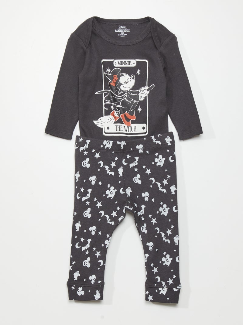 Ensemble body + legging 'Minnie' - 2 pièces - Halloween Noir - Kiabi