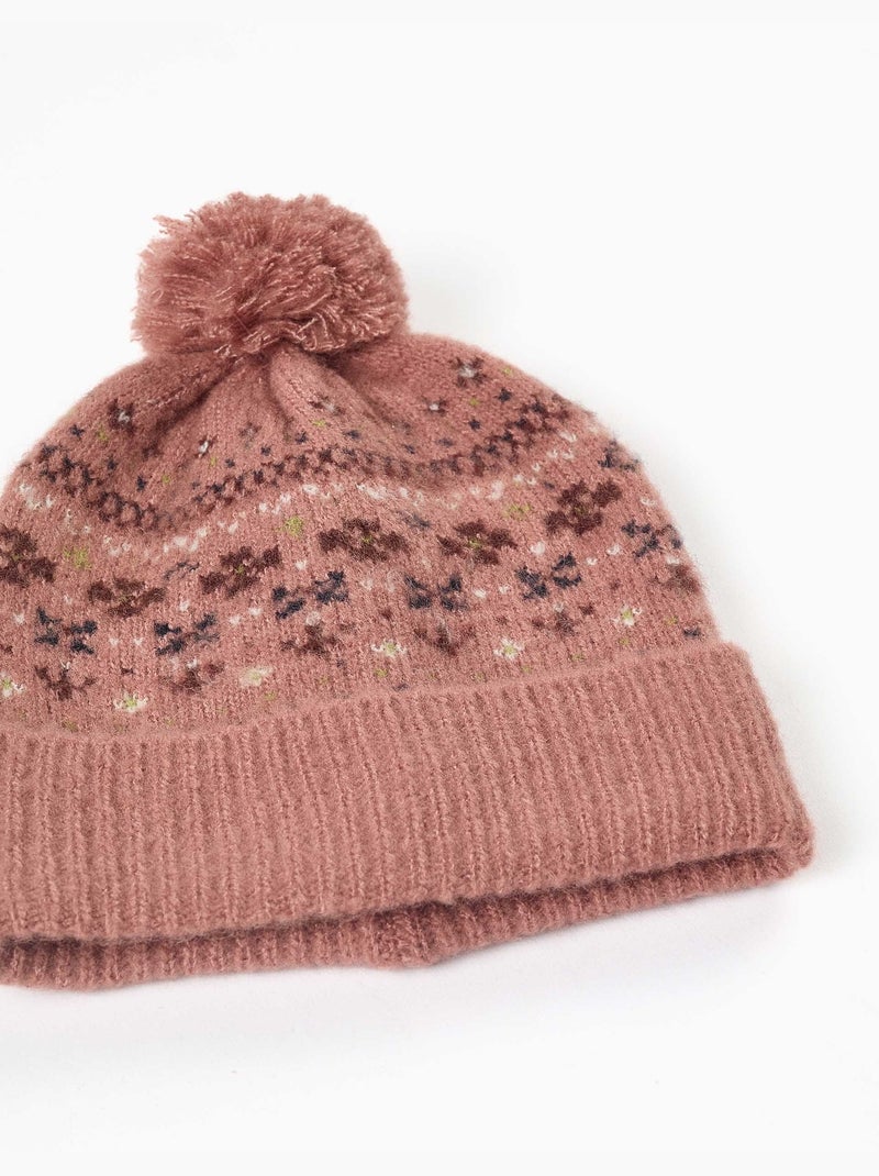 Ensemble bonnet et gants en maille avec jacquard Multicolore - Kiabi