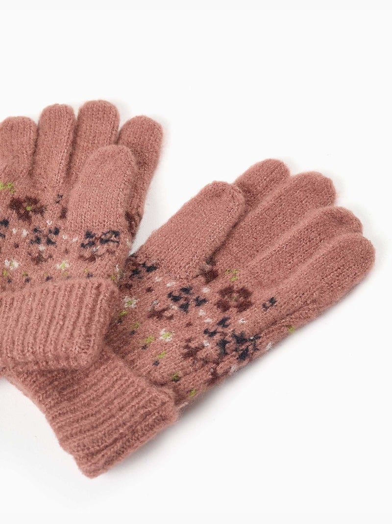 Ensemble bonnet et gants en maille avec jacquard Multicolore - Kiabi