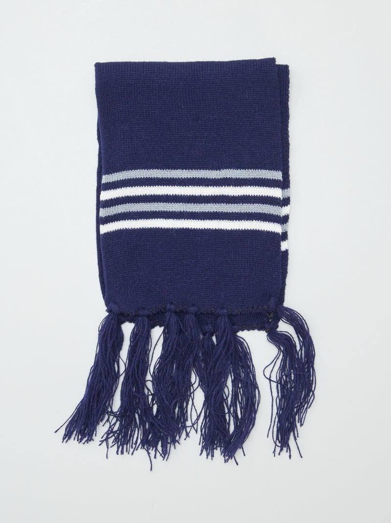 Ensemble bonnet + gants + écharpes - 3 pièces Bleu - Kiabi