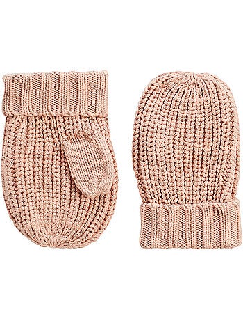 Ensemble bonnet, moufles et cache-cou enfant en tricot Esmée
