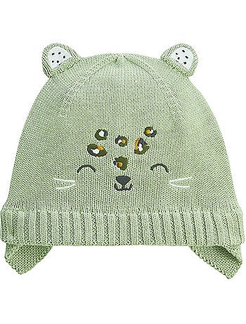 Ensemble bonnet, moufles et écharpe bébé en tricot Boavista