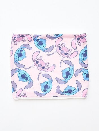 Ensemble bonnet + snood + gants 'Stitch & Angel' - 3 pièces