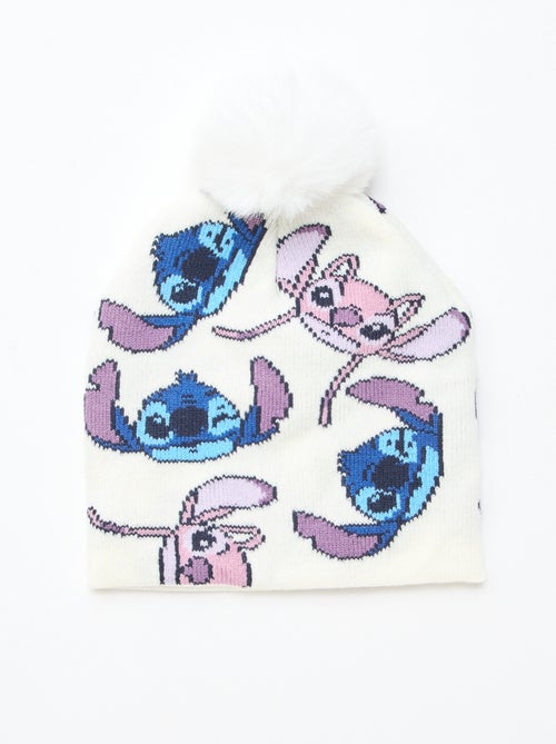 Ensemble bonnet + snood + gants 'Stitch & Angel' - 3 pièces - Kiabi