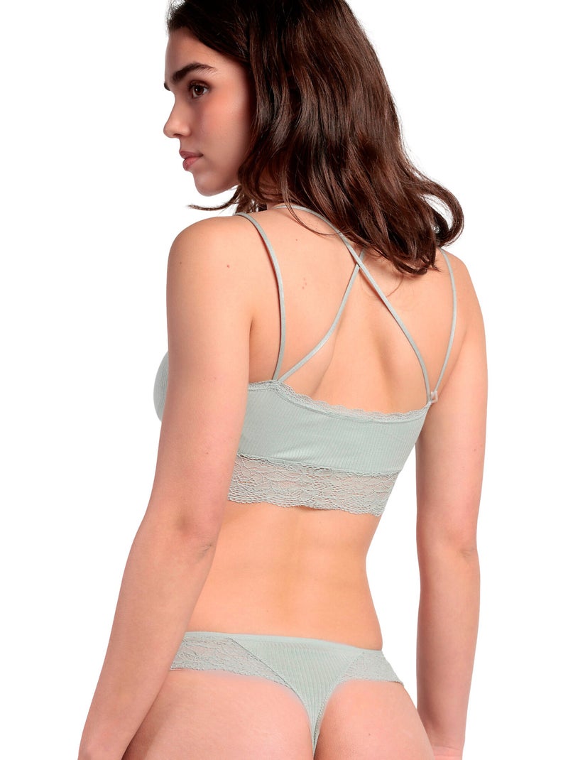 Ensemble brassière et string studio Vert - Kiabi