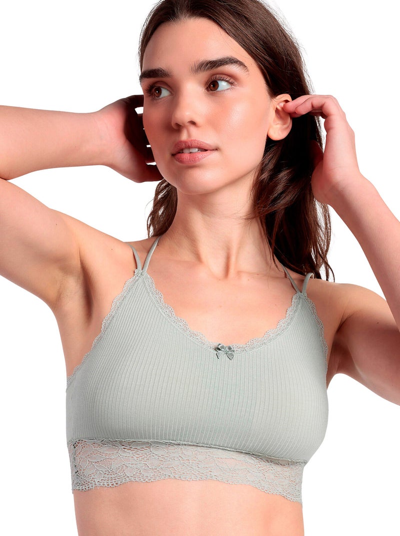 Ensemble brassière et string studio Vert - Kiabi