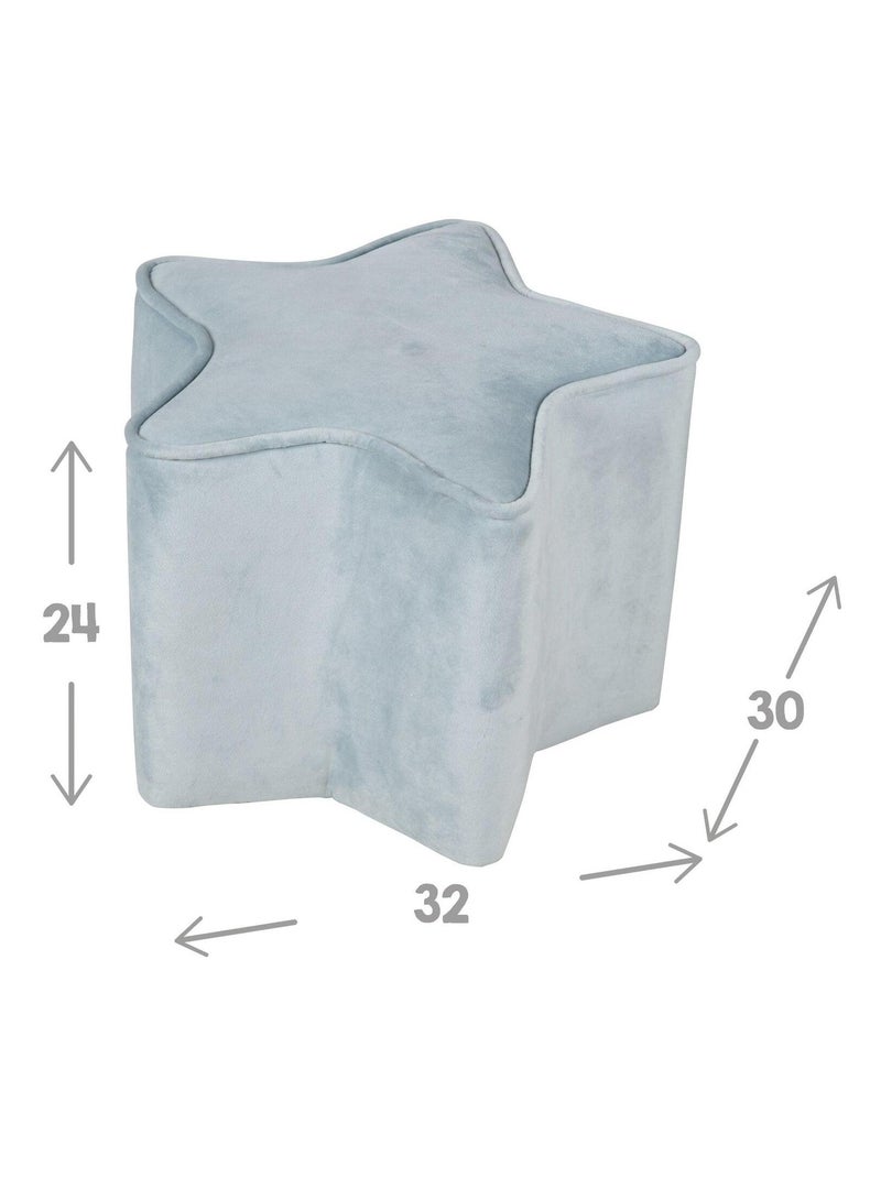 Ensemble canapé enfant + pouf + coussin étoile 'Roba lil sofa' Bleu clair - Kiabi