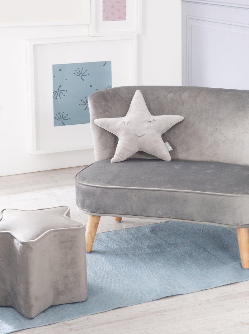 Ensemble canapé enfant + pouf + coussin étoile 'Roba lil sofa' Gris - Kiabi