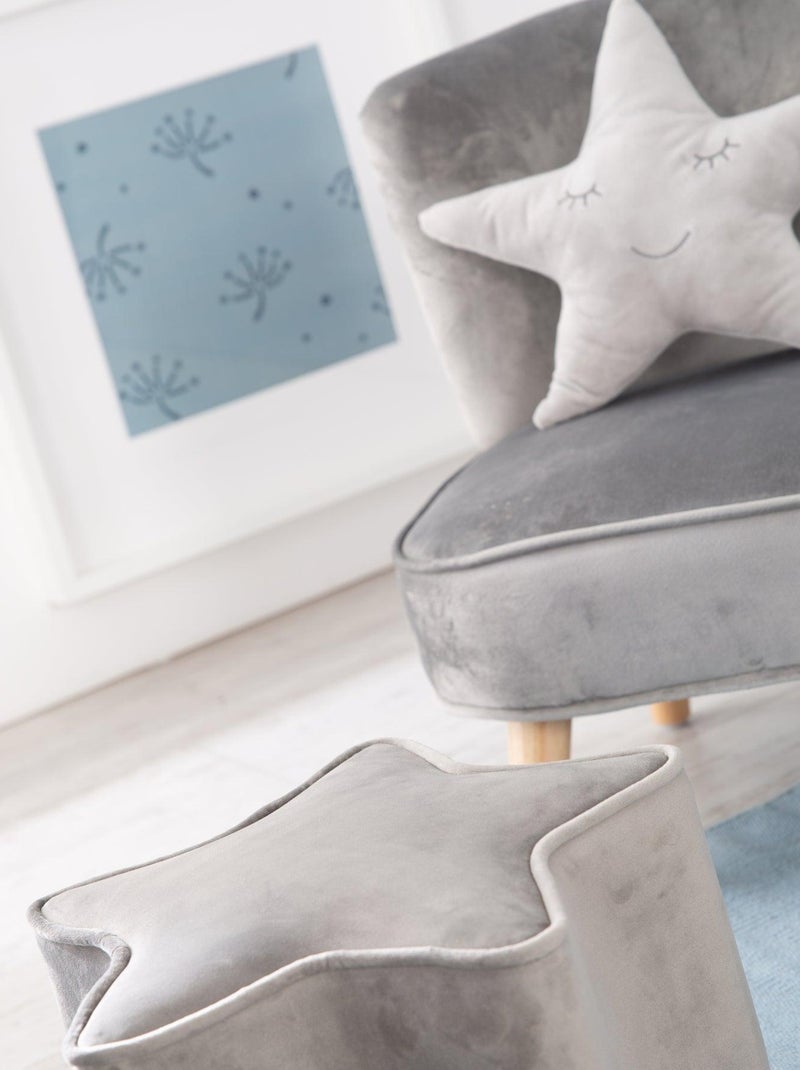Ensemble canapé enfant + pouf + coussin étoile 'Roba lil sofa' Gris - Kiabi