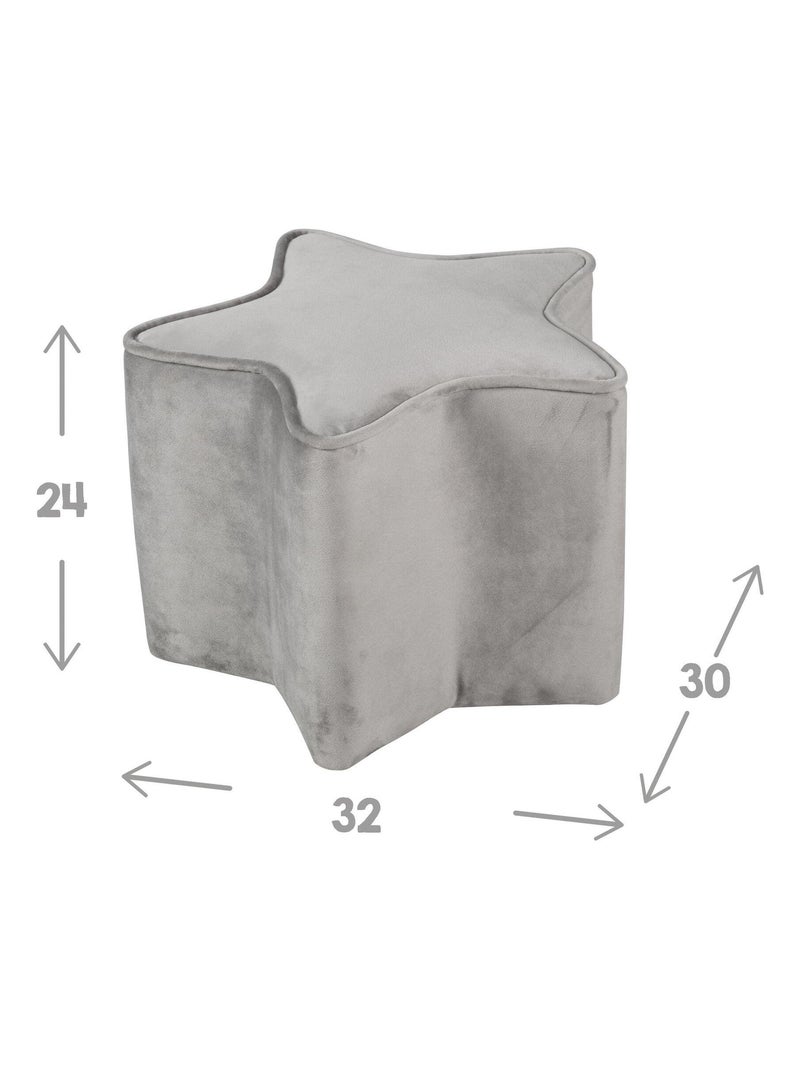 Ensemble canapé enfant + pouf + coussin étoile 'Roba lil sofa' Gris - Kiabi
