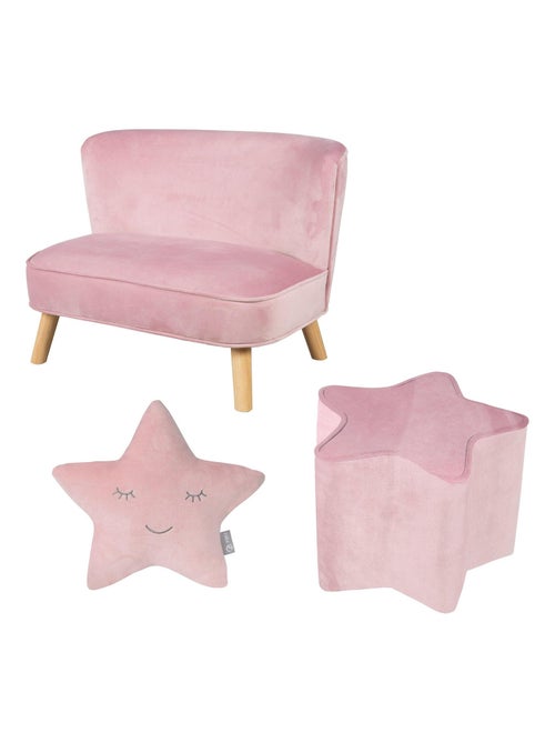 Ensemble canapé enfant + pouf + coussin étoile 'Roba lil sofa' - Kiabi