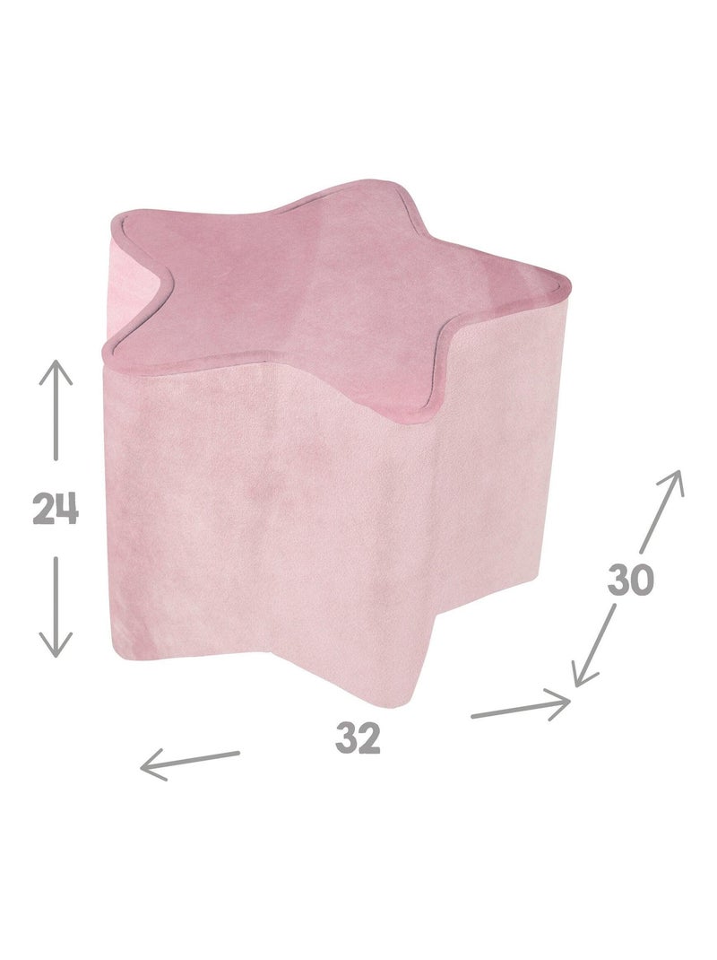 Ensemble canapé enfant + pouf + coussin étoile 'Roba lil sofa' Rose clair - Kiabi