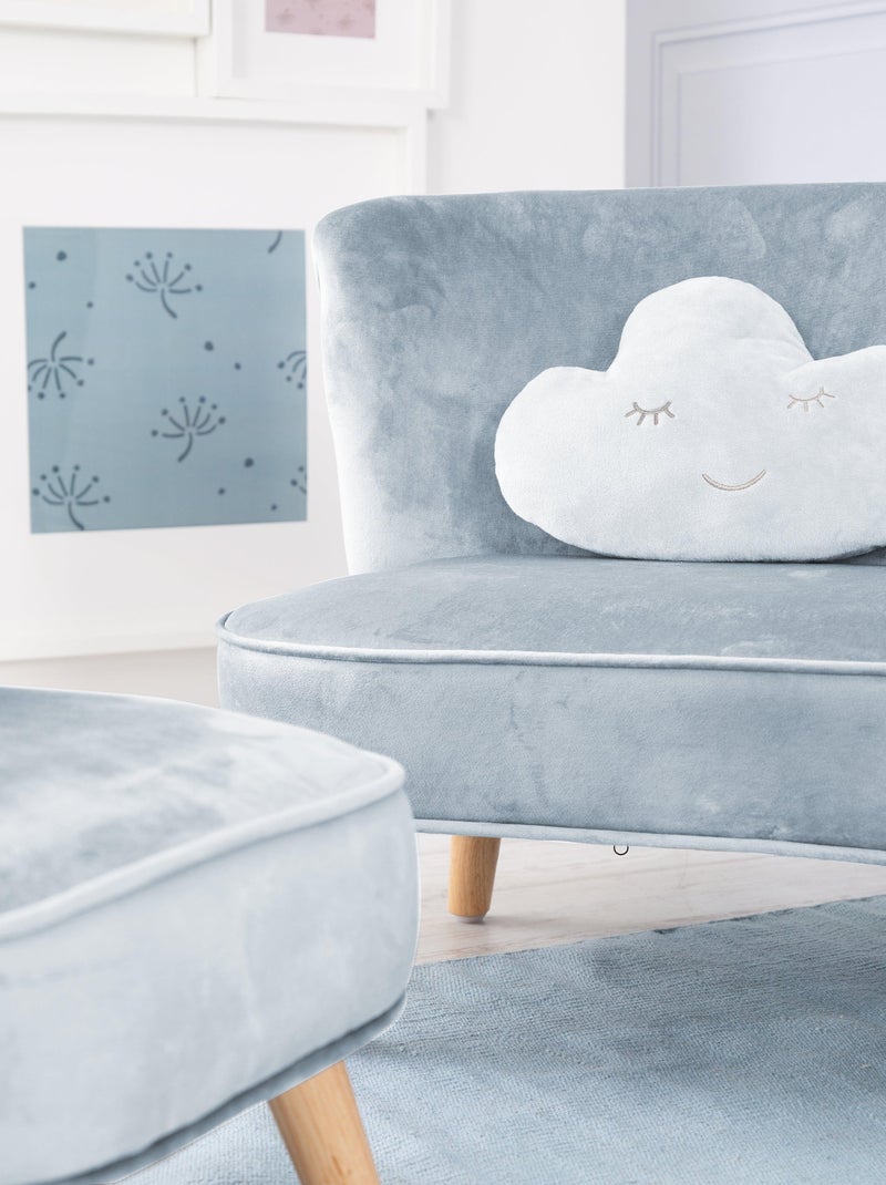Ensemble canapé + fauteuil + coussin nuage 'Lil Sofa' ROBA Bleu clair - Kiabi