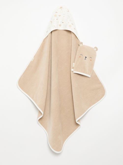 Ensemble cape de bain + gants - 2 pièces - Kiabi