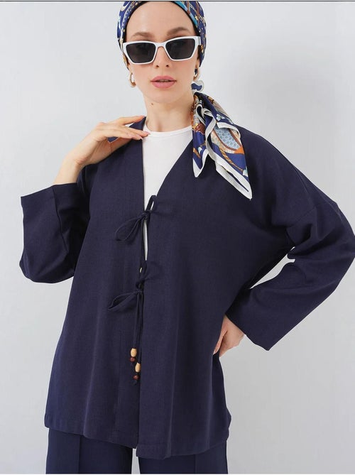 Ensemble cardigan à col en v et pantalon à jambes larges bdart - Kiabi