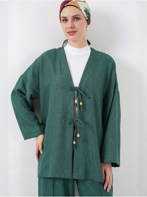 Ensemble cardigan à col en v et pantalon à jambes larges bdart - Kiabi