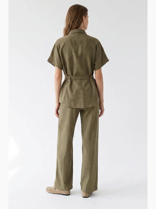 Ensemble chemise et pantalon large en coton mixray - Kiabi