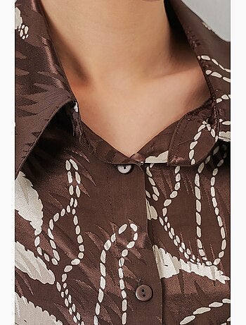 Ensemble chemise et pantalon large en viscose à fleurs bdart