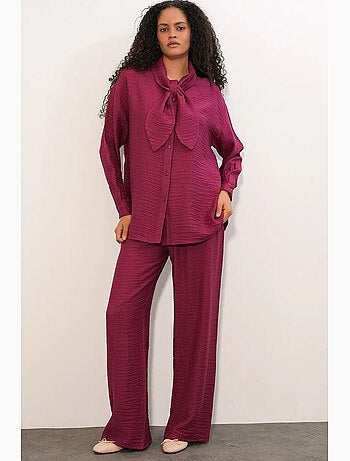 Ensemble chemise et pantalon large texturé bdart