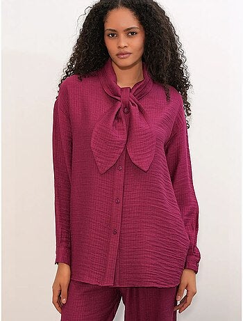 Ensemble chemise et pantalon large texturé bdart