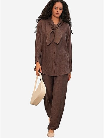 Ensemble chemise et pantalon large texturé bdart