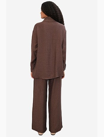 Ensemble chemise et pantalon large texturé bdart