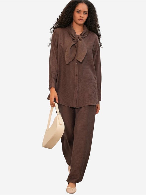 Ensemble chemise et pantalon large texturé bdart - Kiabi
