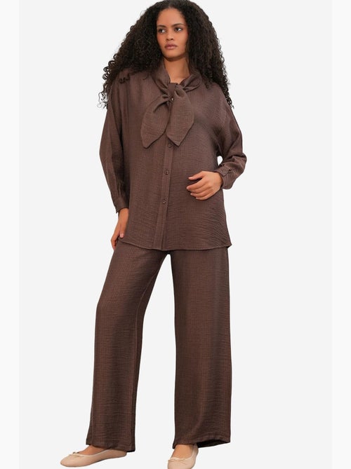 Ensemble chemise et pantalon large texturé bdart - Kiabi