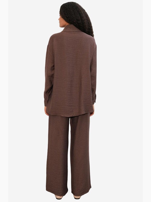 Ensemble chemise et pantalon large texturé bdart - Kiabi
