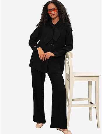 Ensemble chemise et pantalon large texturé bdart