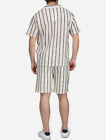 Ensemble chemise et short à rayures - Frilivin