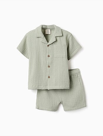 Ensemble chemise et short en coton