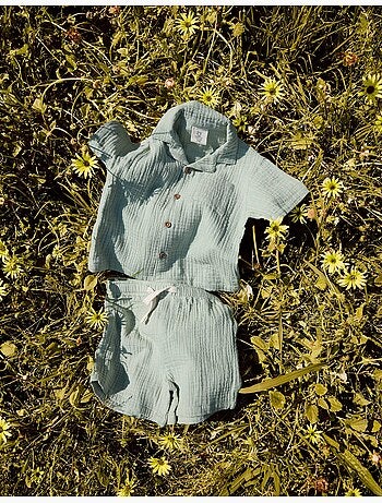 Ensemble chemise et short en coton